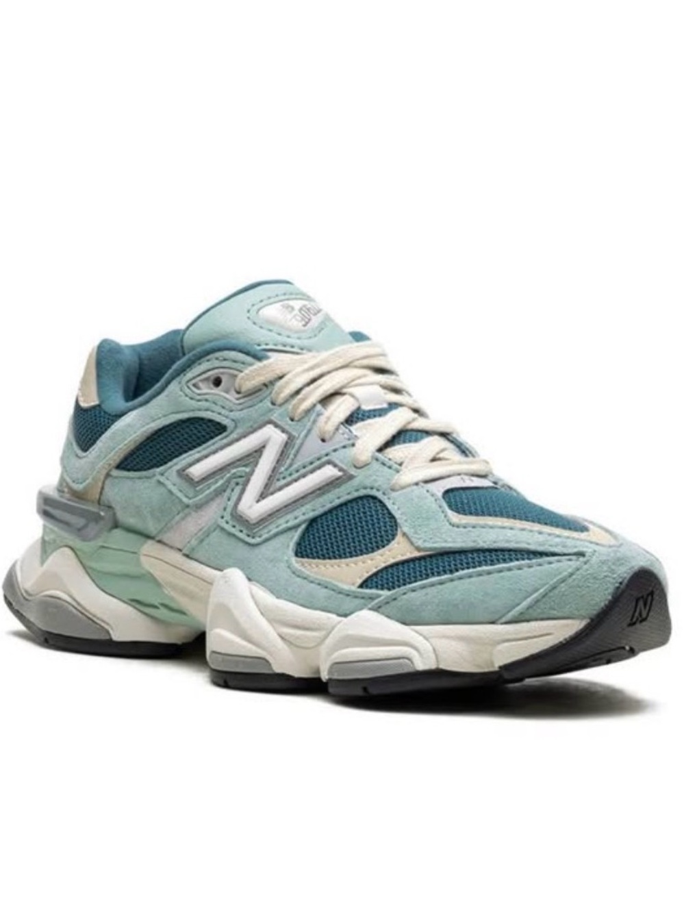 New Balance Women's Mint Teal Cream Running Sneakers - Picture 4 of 9